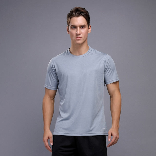 Shirt Homme Running Men Designer Quick Dry T-Shirts Running Slim Fit Tops Tees Sport Men 's Fitness Gym T Shirts Muscle Tee - EVERTHINGZ