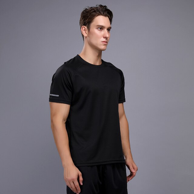 Men's training T-shirt training sportswear short-sleeved shirt quick-drying outdoor breathable running men's bodybuilding shirt