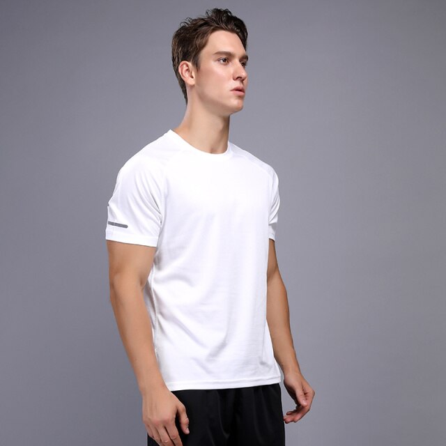 Men's training T-shirt training sportswear short-sleeved shirt quick-drying outdoor breathable running men's bodybuilding shirt