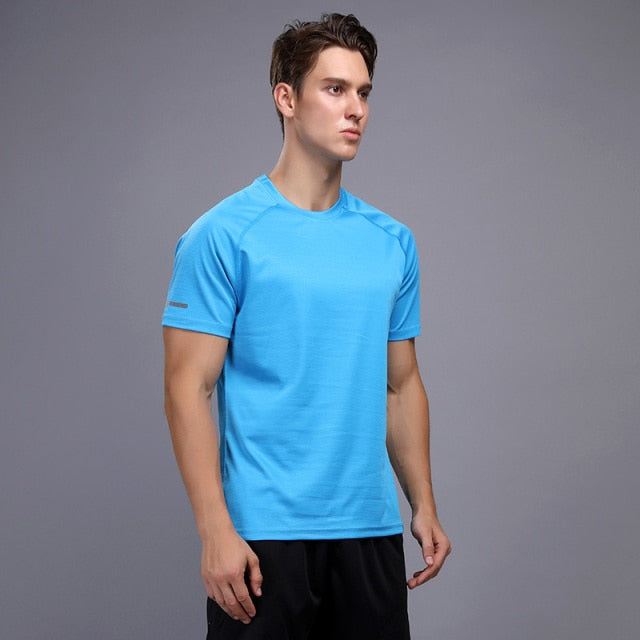 Men's training T-shirt training sportswear short-sleeved shirt quick-drying outdoor breathable running men's bodybuilding shirt