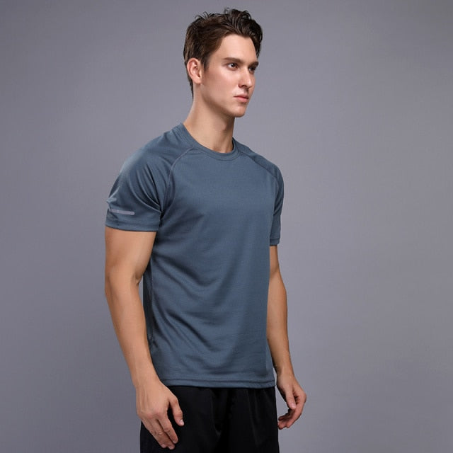 Men's training T-shirt training sportswear short-sleeved shirt quick-drying outdoor breathable running men's bodybuilding shirt