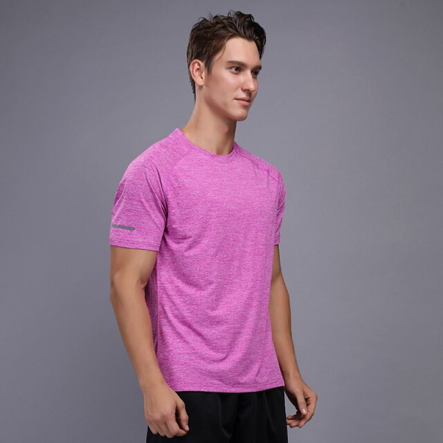 Men's training T-shirt training sportswear short-sleeved shirt quick-drying outdoor breathable running men's bodybuilding shirt