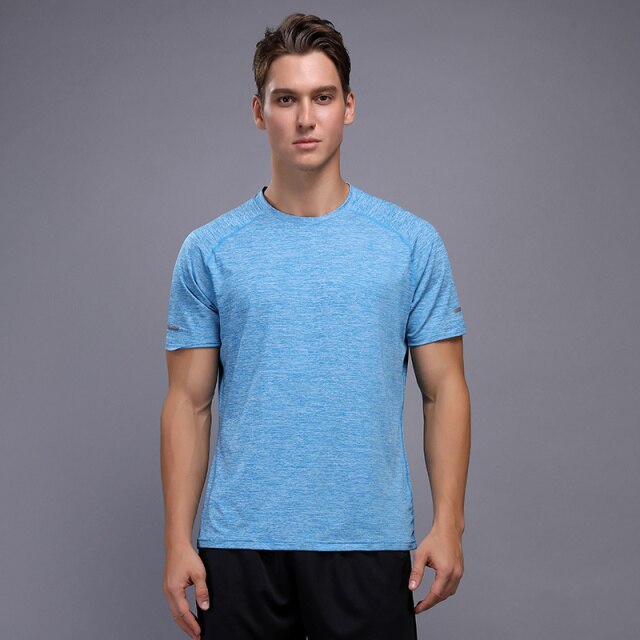 Men's training T-shirt training sportswear short-sleeved shirt quick-drying outdoor breathable running men's bodybuilding shirt