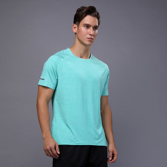 Men's training T-shirt training sportswear short-sleeved shirt quick-drying outdoor breathable running men's bodybuilding shirt