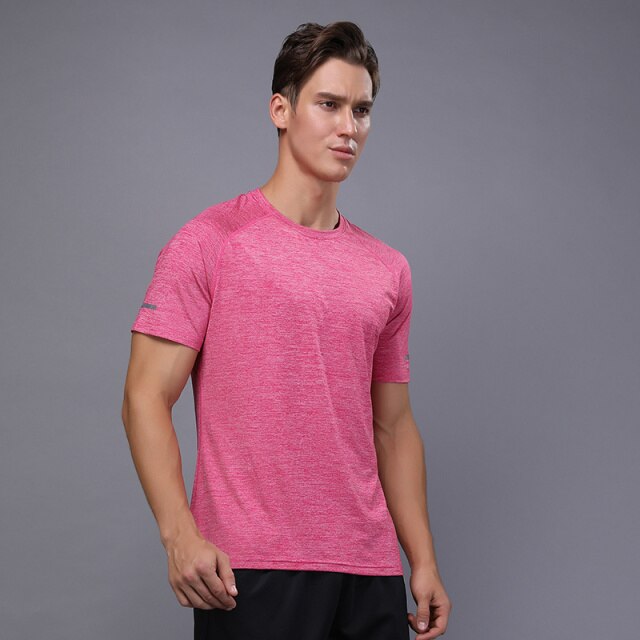 Men's training T-shirt training sportswear short-sleeved shirt quick-drying outdoor breathable running men's bodybuilding shirt